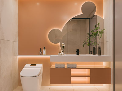 现代洗手台 镜子 浴室柜