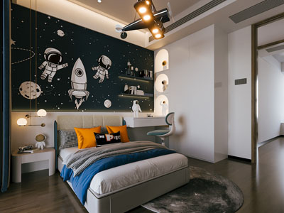 现代卧室 儿童房 男孩房