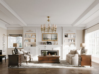 美式中古风客厅