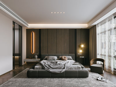 现代中古风卧室