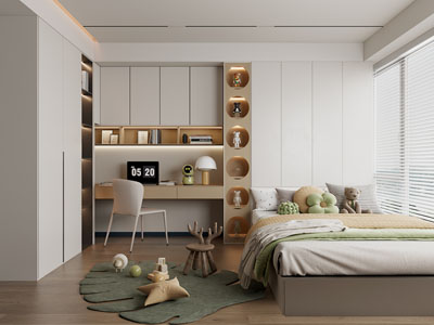 现代榻榻米卧室 儿童房