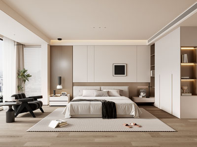 现代奶油风卧室