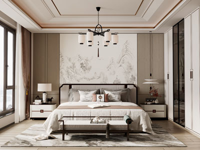 新中式卧室