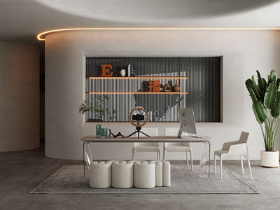 现代直播间3d模型 现代直播间