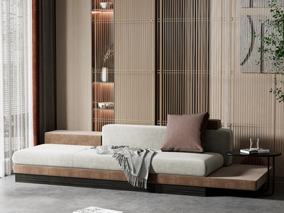 现代客厅多人沙发3d模型 现代客厅多人沙发