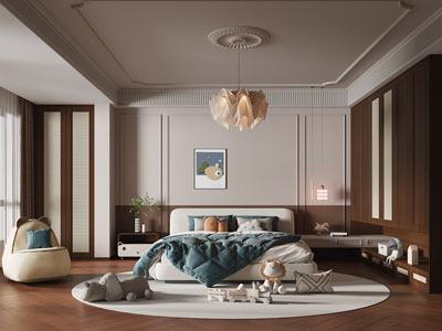 现代卧室 儿童房 男孩房