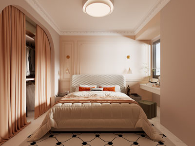 现代奶油风卧室