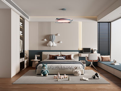 现代卧室 儿童房 男孩房