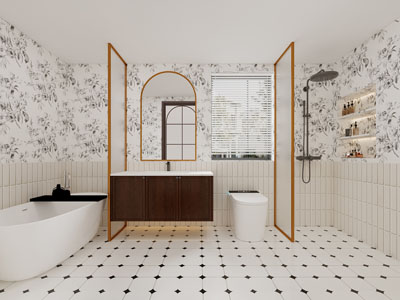 法式轻奢卫浴间 洗手间