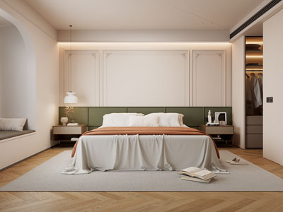 现代奶油风卧室