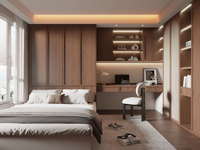 现代中古风榻榻米卧室