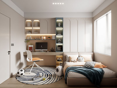现代榻榻米卧室 儿童房