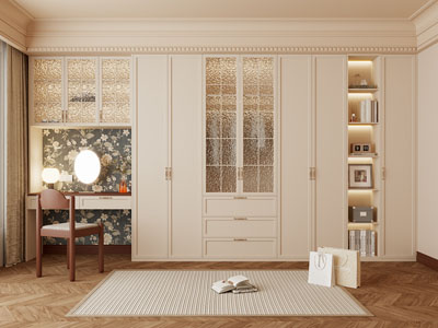 法式衣柜3d模型 法式衣柜