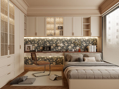 法式榻榻米卧室