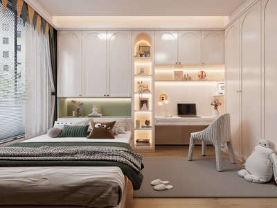 现代榻榻米卧室 儿童房