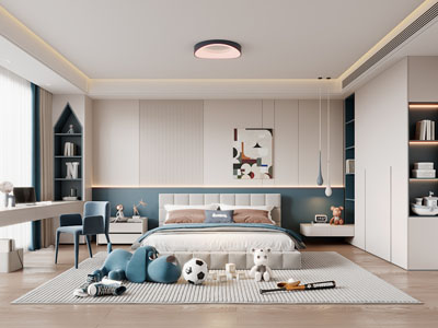 现代卧室 儿童房