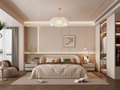 现代奶油风卧室