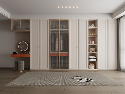 现代轻奢衣柜3d模型 现代轻奢衣柜