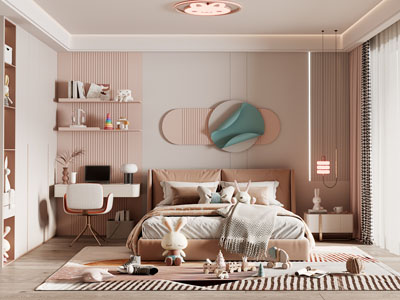 现代卧室 儿童房 公主房 女儿房