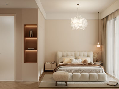 现代奶油风卧室