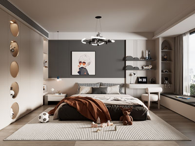 现代卧室 儿童房 男孩房
