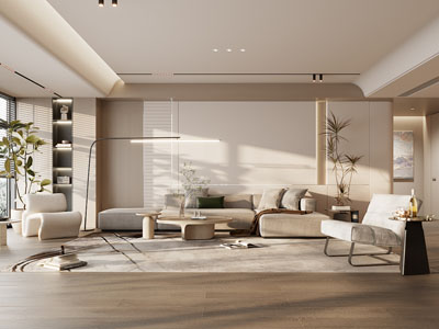 现代中古风客厅