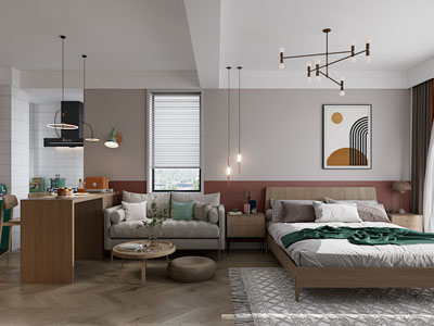 北欧公寓客厅餐厅