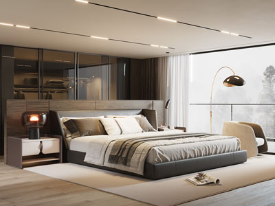 现代中古风卧室