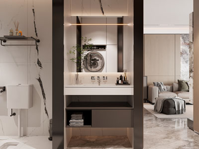 现代卫浴间 洗手间