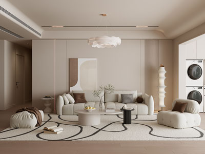 现代奶油风客厅