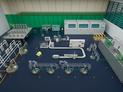 现代工厂车间 工厂设备