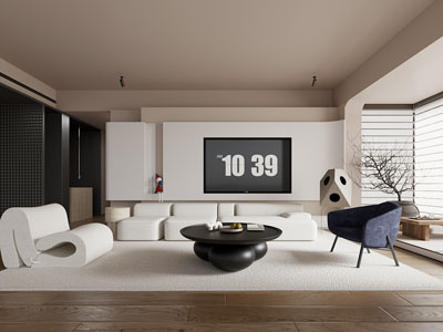 现代奶油风客厅