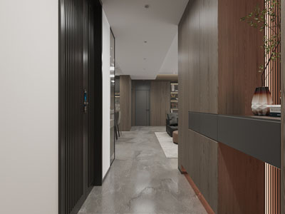 现代高级灰玄关过道