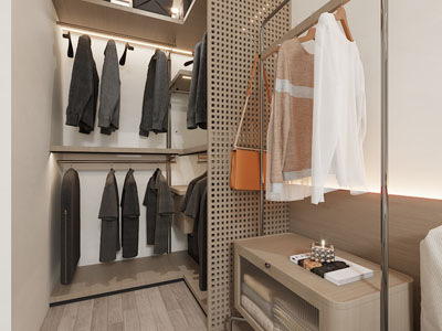 侘寂风衣柜 衣架3d模型 侘寂风衣柜 衣架