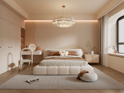 现代奶油风卧室