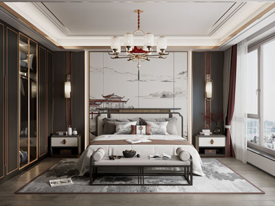 新中式卧室