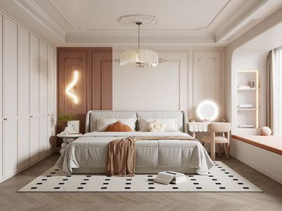 现代奶油风卧室