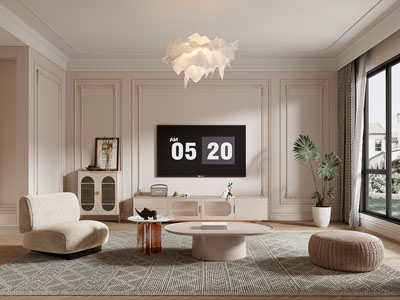 法式奶油风客厅