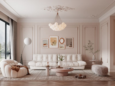 法式奶油风客厅