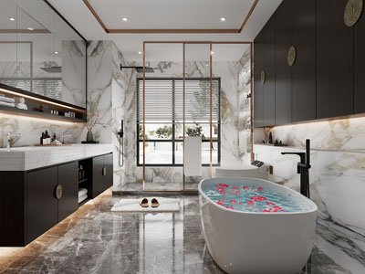 新中式洗手间 卫浴间