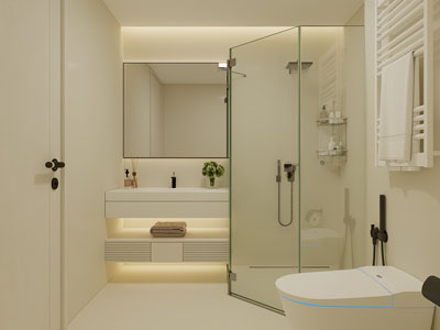 现代奶油风卫浴间 洗手间