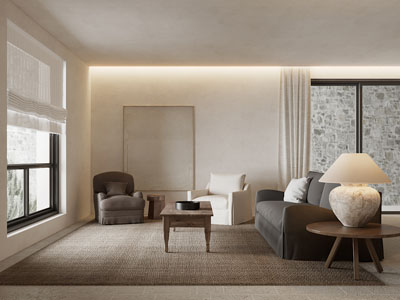 现代中古风洽谈接待区3d模型 现代中古风洽谈接待区