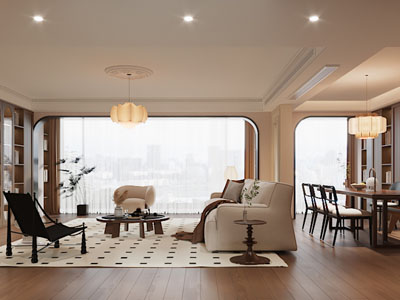 法式中古风客厅餐厅