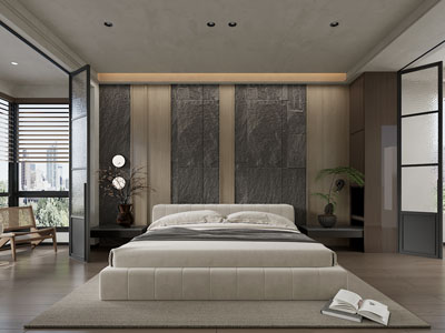 侘寂风中古风卧室