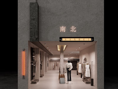 现代服装专卖店门头3d模型 现代服装专卖店门头