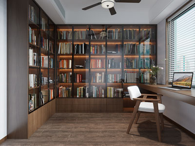 现代中古风书房