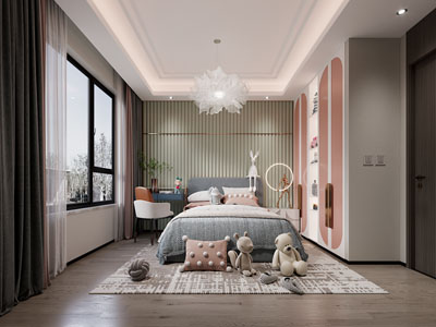 现代卧室 儿童房 公主房