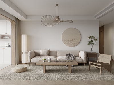 侘寂风中古风客厅