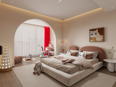 现代奶油风卧室