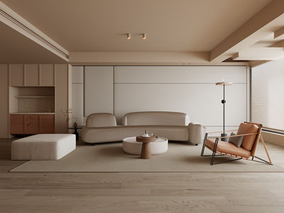 现代奶油风客厅